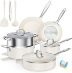 PekGema Ceramic Pots and Pans Set, Nonstick Kitchen Cookware, Oven Safe Cooking by PekGema