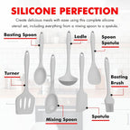 Chef Craft - Premium Silicone Kitchen Tools and Utensils Set, Non-Scratch - Image 4