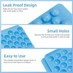 2 Pack Ice Cube Trays Set -with Lids, Storage Container & Ice Tongs, 66-Count - Image 4