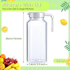 Panitay 2 Pcs 68 Ounces Plastic Pitcher - Image 2