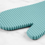 KITCHENAID Ribbed Soft Silicone Oven Mitt 2-Pack Set, Mineral Water Aqua - Image 4