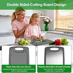 Viretang Metal Cutting Boards for Kitchen, Functional Large Black Plastic - Image 8