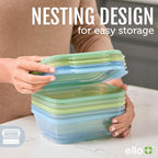 Ello Snap & Nest 10-Piece 4.5 Cup Plastic Meal Prep Set, Reusable Food - Image 6