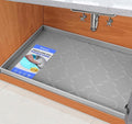 SIKADEER Under Sink Mat Waterproof 34" x 19", Silicone Mat Kitchen Drawer Shelf by SIKADEER