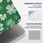 St Patrick's Day Dish Drying Mat 18 x 24 Inch Green Shamrock Dish Drainer Rack - Image 4