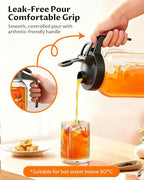64 oz Mason Jar Pitcher – Airtight & Leakproof Glass Pitcher - Image 4