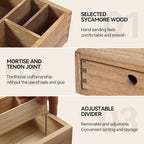KIRIGEN Wooden Coffee Station Organizer 2-Piece Set - Image 5