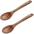 Wooden Cooking Spoons, Natural Teak Wood Spoons by Morgles