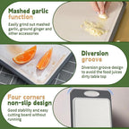 Cutting Board Double Sided, Large Stainless Steel Cutting Boards, Wheat Straw - Image 6