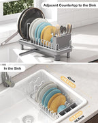 Dish Rack, Carbon Steel Small Dish Drying Rack Rustproof - Image 3