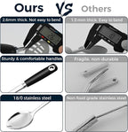 14-in Cooking Spoons Set, Heavy Duty 18/0 Stainless Steel Large Serving Spoons - Image 2