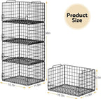 4-Tier Stackable Closet Organizers and Storage Basket - Image 3