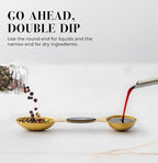 Magnetic Measuring Spoons Set – Stainless Steel Gold Measuring Spoons - Image 3