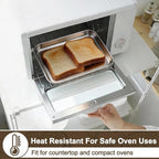 TeamFar Toaster Oven Tray, 6 Pack Stainless Steel Small Baking Sheet Pan Set - Image 4