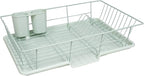 Sweet Home Collection 3 Piece Metal, Plasic Dish Drainer Rack Set by SweetHomeCollection