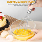 NileHome Stainless Steel Whisk 8" Hand Blender + 10" Semi-Automatic Rotary - Image 5