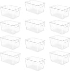 YIHONG 12 Pack Clear Pantry Organizer Bins, Plastic Containers by YIHONG