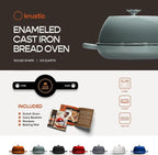 Enameled Cast Iron Dutch Oven for Sourdough Bread Baking | 6 Quart Oval Pot - Image 5