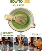 Vaiheng Matcha Whisk, Matcha Whisk Set Matcha Bamboo Whisk - Image 5