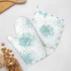 Oven Mitts and Pot Holders Dahlia Flower Pastel Vintage Silicone Kitchen - Image 6