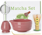 5PCS Pink Matcha Set - 17OZ Ceremonial Bowl by JardinTesoro