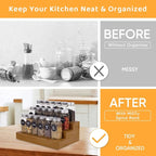 Bamboo Spice Rack Organizer for Cabinet 2 Pack - Image 2