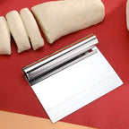 CoguZed 2 Pack Stainless Steel Pastry and Dough Cutter/Scraper/Knife Set - Image 6