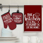 Sratte 6 Pcs Kitchen Decor Accessories Set Farmhouse Towels Pot Holders Oven - Image 2