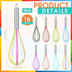 Domensi 16 Pcs 12 Inch Whisks Bulk - Image 2