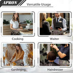 Server Apron with 3 Pockets, Waterproof Oil Waitress Waiter Half Apron - Image 5