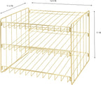 Kitchen Details 3 Tier Can Storage Organizer Rack in Gold - Image 3