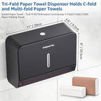 Paper Towel Dispenser Wall Mount, Large Capacity 200 Sheets, No Drilling - Image 3