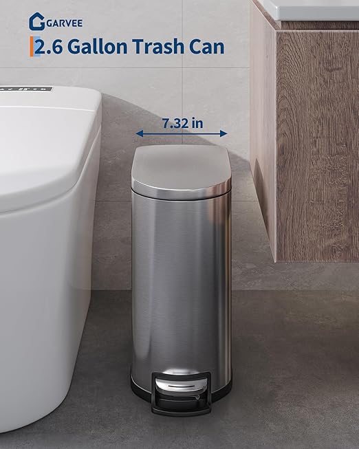GarveeHome 13 Gal & 2.6 Gal Trash Can Combo Set, Kitchen Trash Can and Bathroom - Image 9