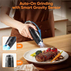 Gravity Electric Salt and Pepper Grinder Set Rechargeable - Image 5