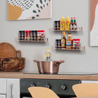 MyGift Modern Copper Metal Wall Mounted Display Racks - Image 2