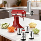 KITOART Stainless Steel Slicer Shredder & Cheese Grater Attachment - Image 6