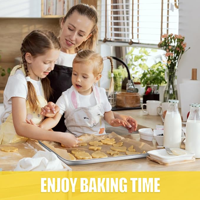 Terlulu Baking Sheet, Cookie Sheet, Stainless Steel Baking Pan, 2 Piece-16''x - Image 7