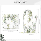 Sage Green Eucalyptus Oven Mitts and Pot Holders Sets Silicone Watercolor - Image 3