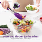 600ºF Heat Resistant Kitchen Tongs: U-Taste 9+12 inch Silicone Cooking Tong Set - Image 8