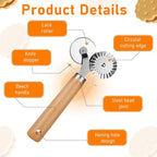 Oruola Pastry Cutter for Baking, Double Fluted Pastry Cutter Wheel, - Image 3