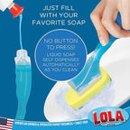 LOLA Dish Brush w/Soap Dispenser Wand, 12 Brushes w/Heads & 72 Refills - Image 2
