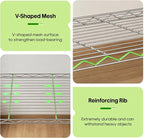 BestOffice | 5-Tier Wire Storage Shelves | 14 x 24 x 60 | Chrome | - Image 6