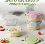 Freshmage 12oz Glass Meal Prep Containers, 1.5 Cup Food Storage Container - Image 7