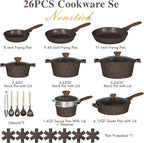 Umite Chef 26PCS Pots and Pans Set Non Stick, Nonstick Cookware Sets, Induction - Image 2