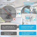 2-in-1 Sponge Holder for Kitchen Sink, Sink Caddy Kitchen Sink Organizer - Image 3
