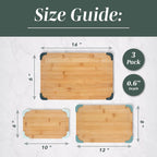 COOK WITH COLOR Non-Slip Cutting Board Set – Kitchen Essentials with Easy Grip - Image 3