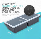 Silicone Freezer Tray With Lid-Soup Freezer Container molds-Large Ice Cube Tray - Image 5
