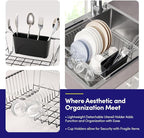 Dish Drying Rack Over The Sink Expandable to 24.5" Dish Drainer — Space-Saving - Image 3