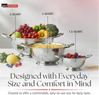 Amco 3-Piece Stainless Steel Colander Set - Image 5
