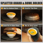 Microwave Splatter Cover & Silicone Mat – Collapsible, Reusable Food Guard and - Image 3